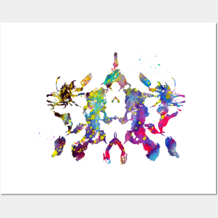 Rorschach inkblot test Posters and Art